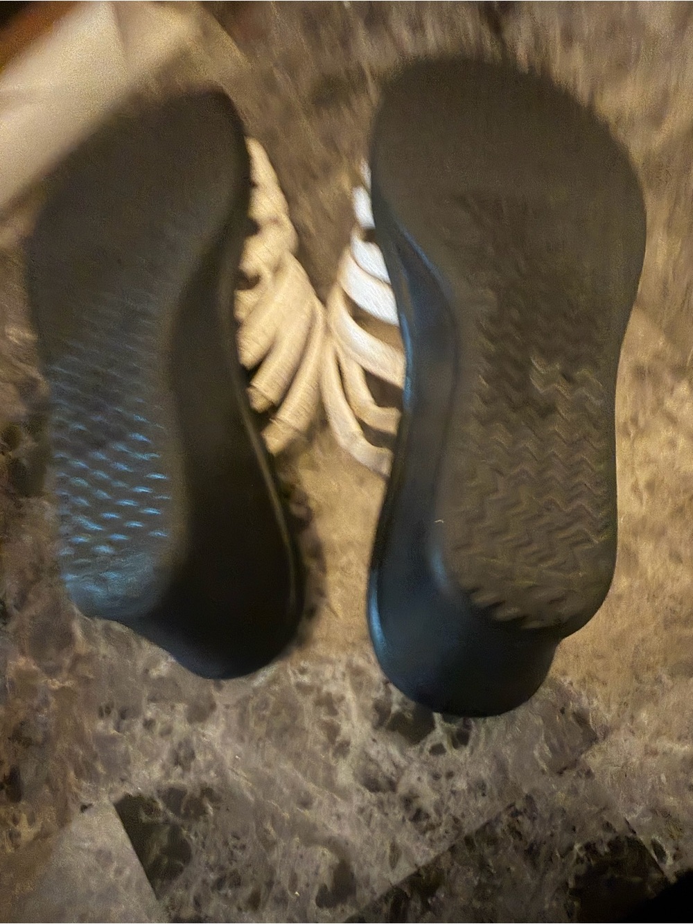 Skechers White Strappy Slide Mules with Rhinestone Center Trim - Picture 2 of 3